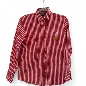 Ralph Lauren Red and White Striped Shirt